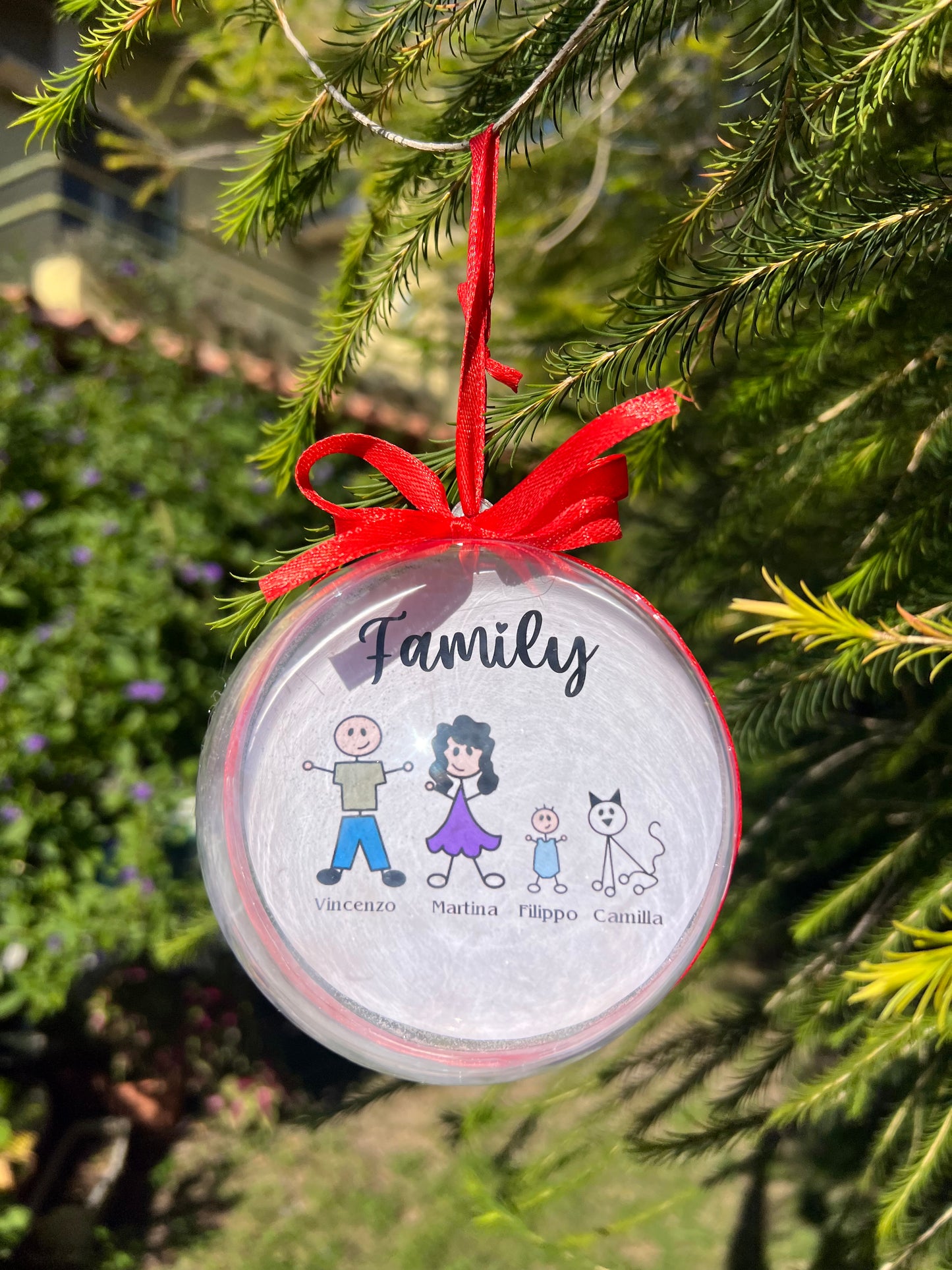 Pallina di Natale Family personalizzata