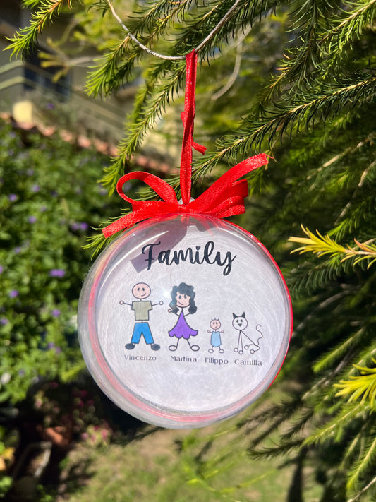 Pallina di Natale Family personalizzata