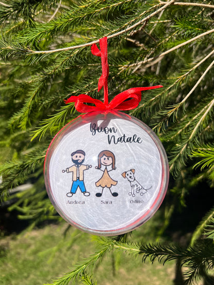 Pallina di Natale Family personalizzata